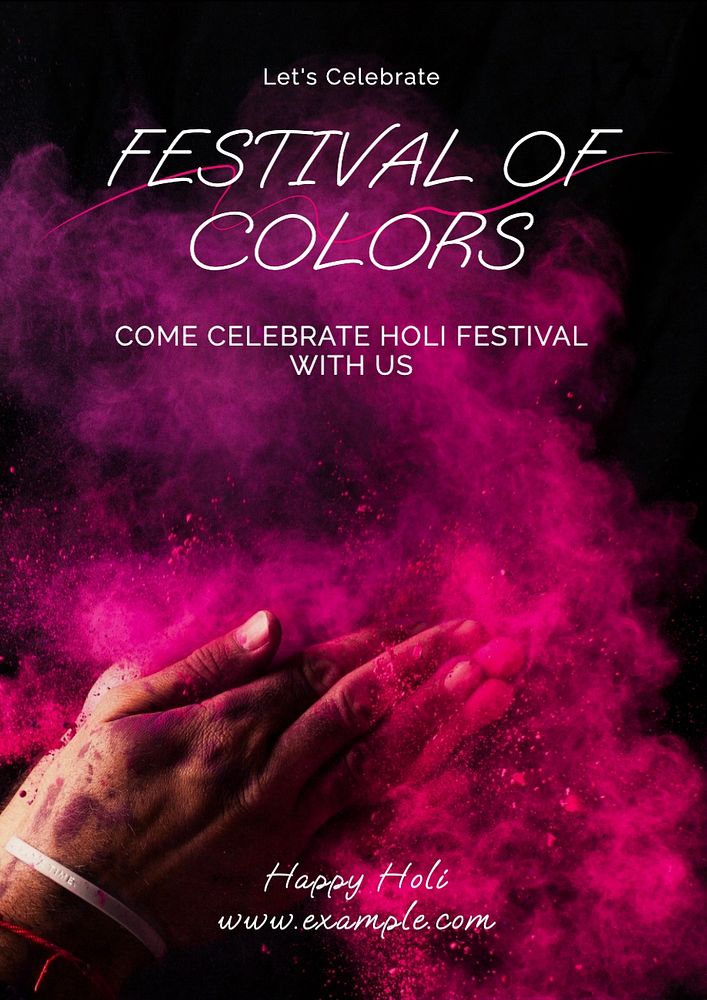 Holi festival poster template