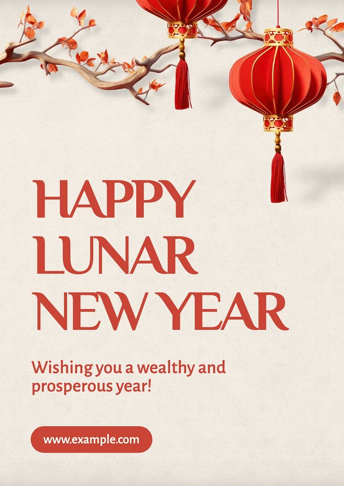 Lunar New Year poster template