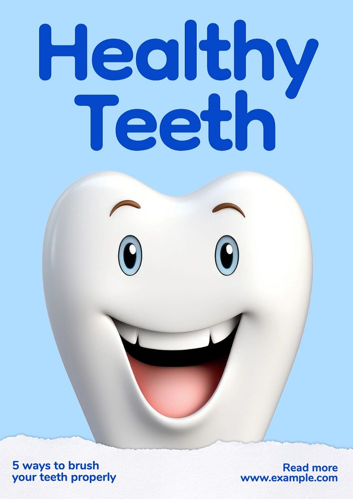 Healthy teeth poster template