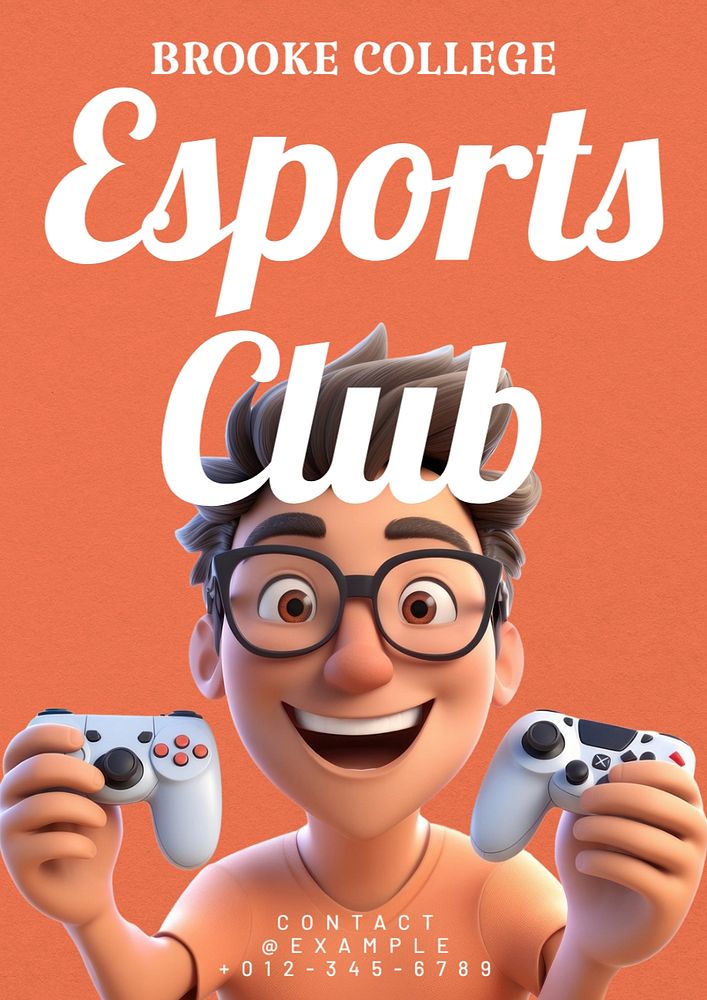 Esports club poster template