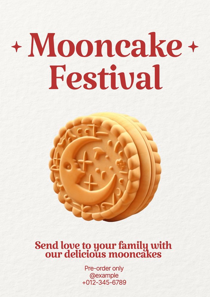 Mooncake festival poster template