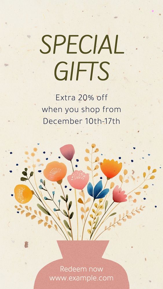 Special gifts Instagram story template