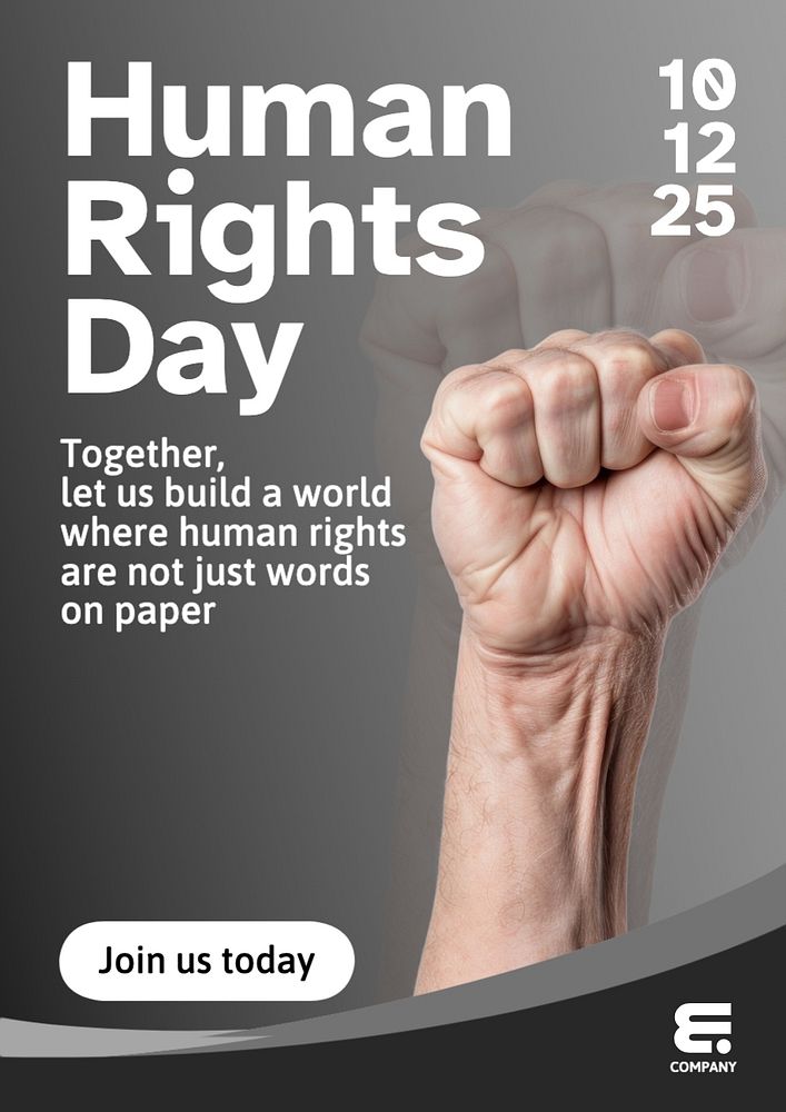 Human rights day poster template