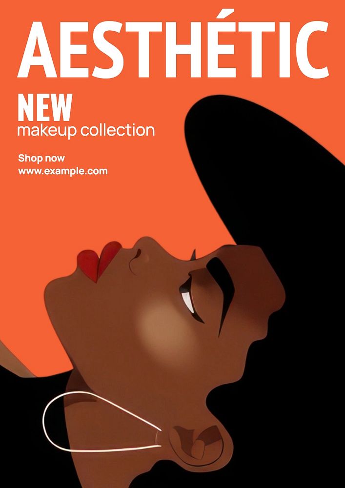 Aesthetic makeup poster template