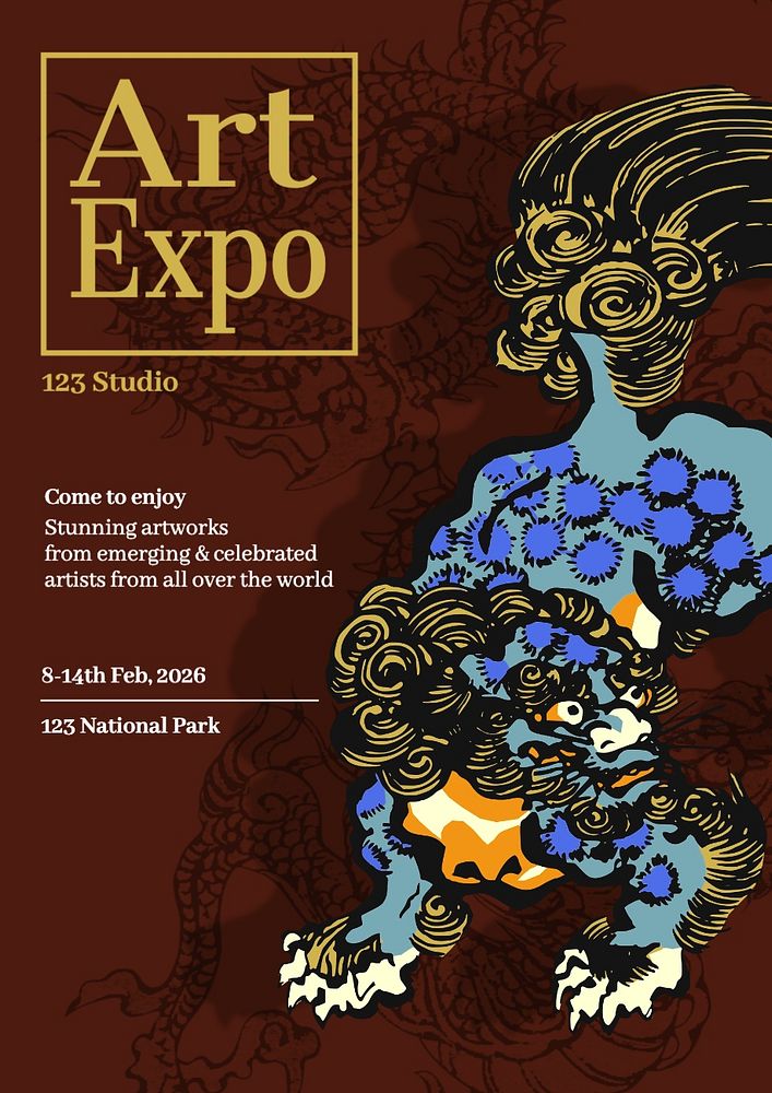 Art expo poster template