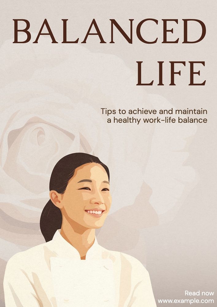 Balanced life poster template