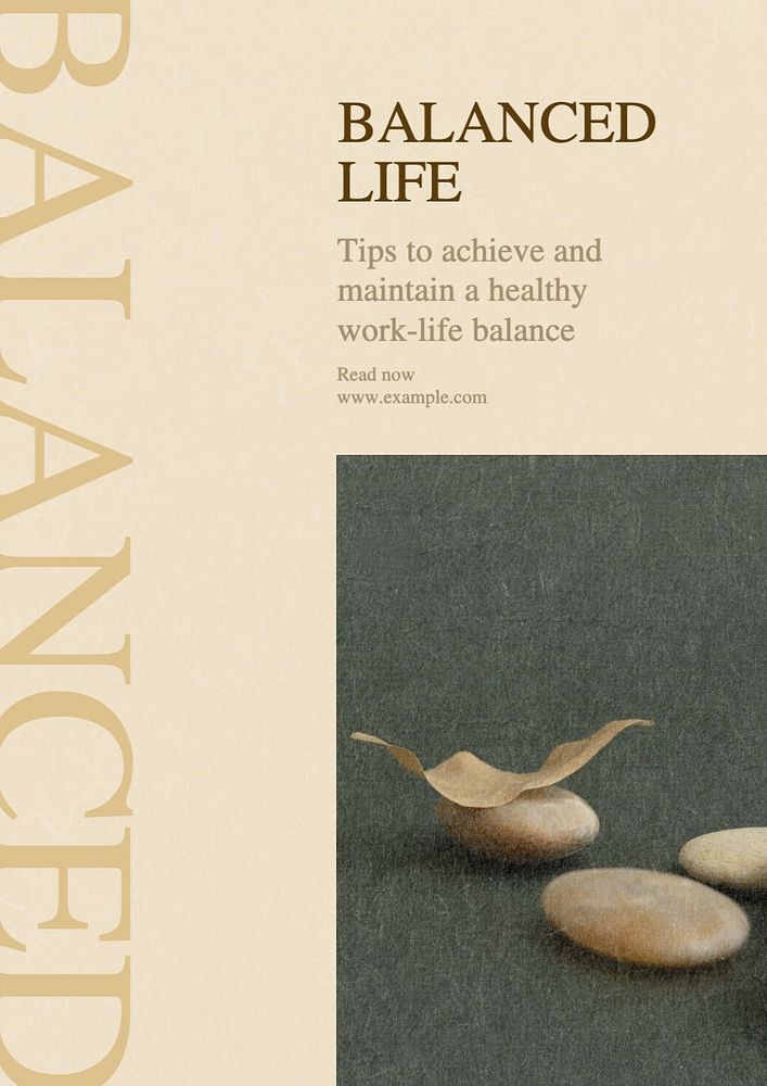 Balanced life poster template