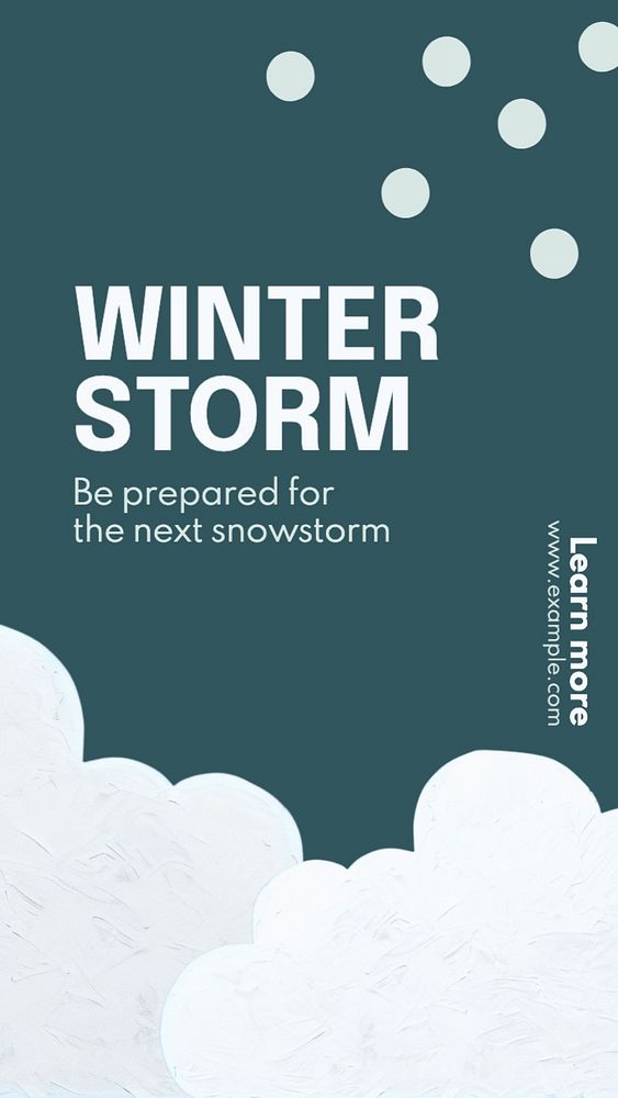 Winter storm Instagram story template