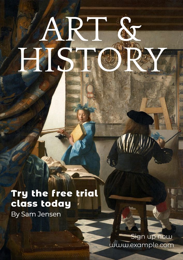 Art & History class poster | Premium Editable Template - rawpixel