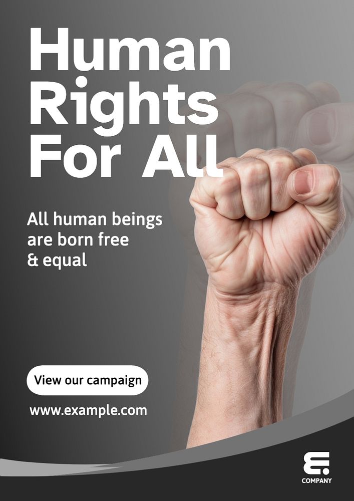 Human rights & equality poster template