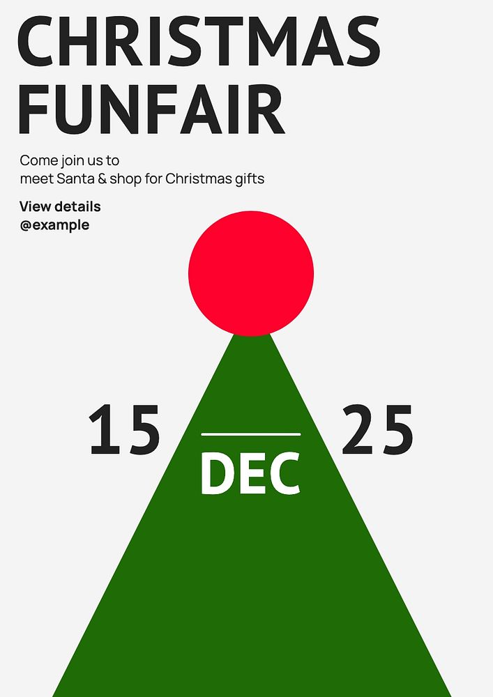 Christmas fun fair poster template