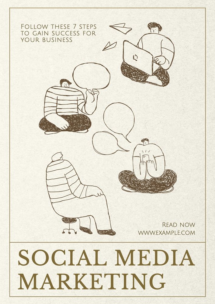 Social media marketing poster template