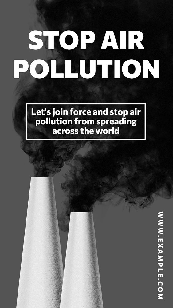 Stop air pollution Facebook story template