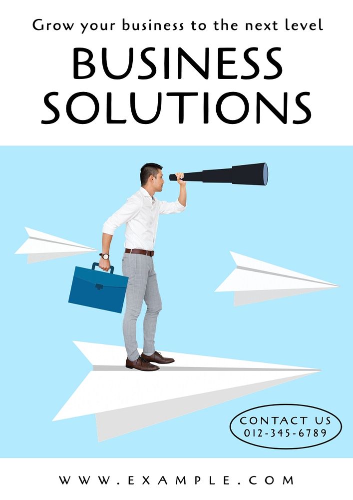 Business solutions poster template