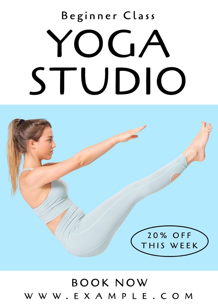 Yoga class advertisement poster template