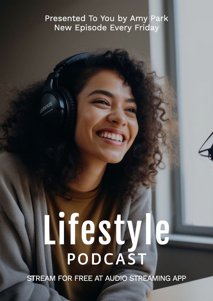 Lifestyle podcast poster template