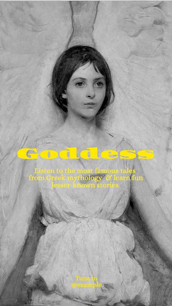 Goddess podcast Facebook story template