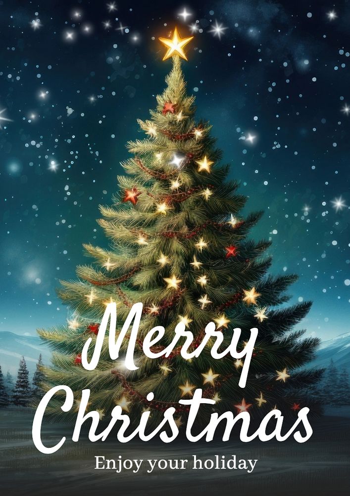 Merry Christmas poster template