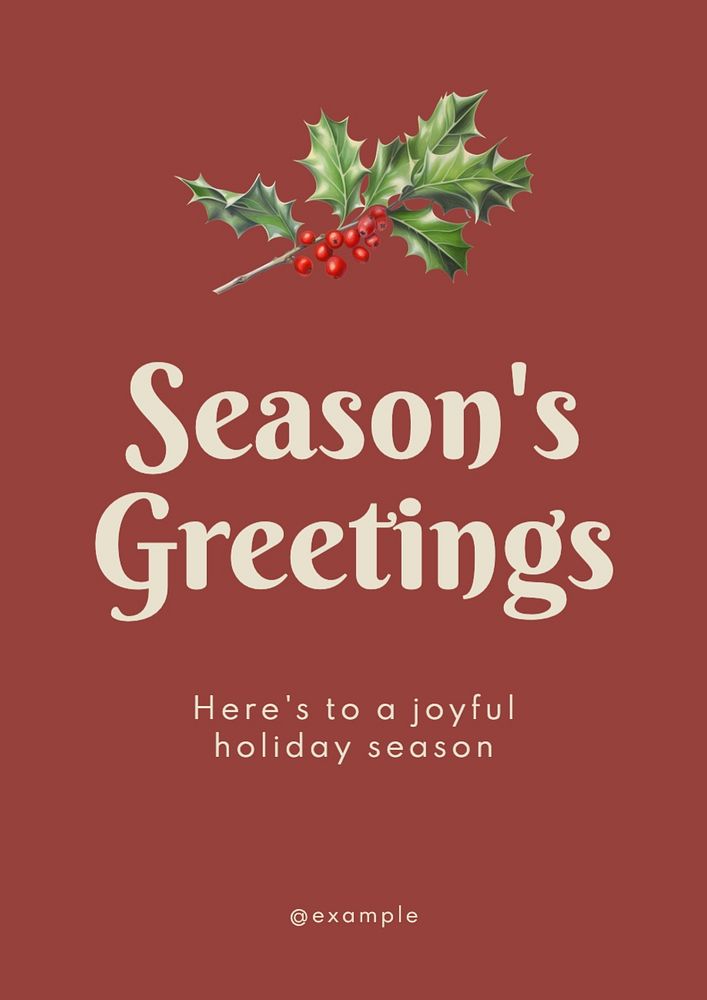 Season's greetings poster template