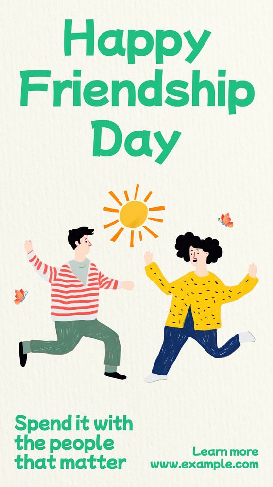 Happy friendship day Instagram story template