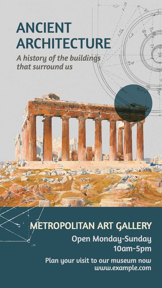 Ancient architecture Instagram story template