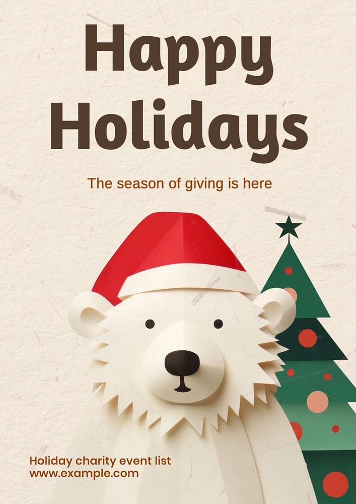 Happy holidays poster template