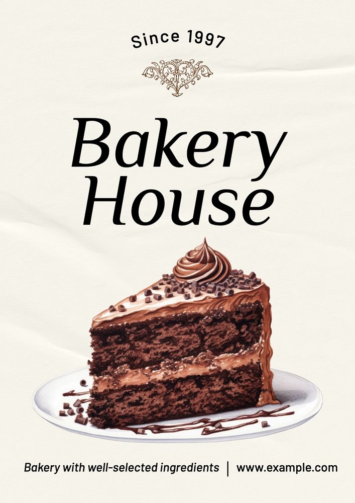 Bakery house poster template