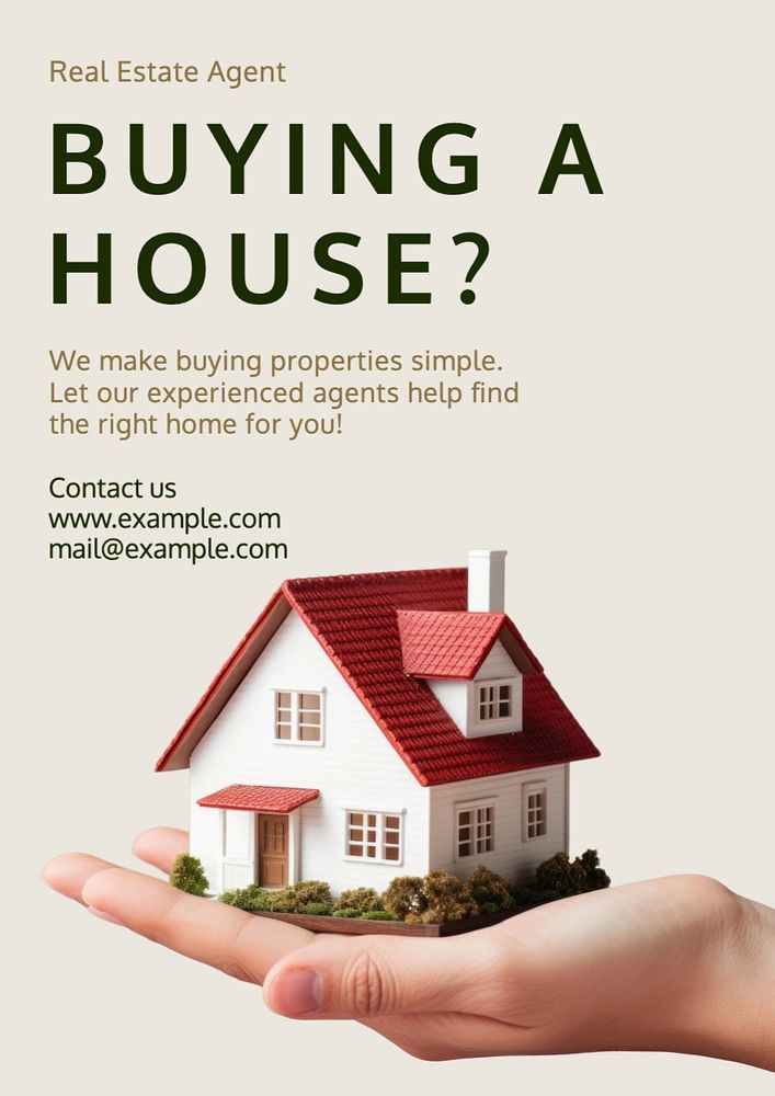 Real estate services poster template