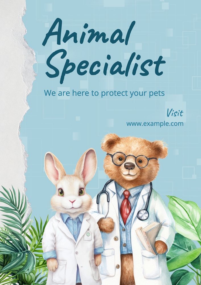 Protect your pets poster template