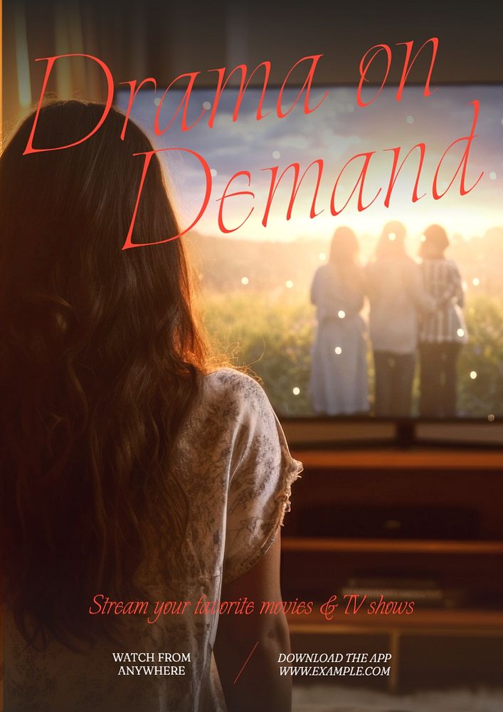 Drama on demand poster template