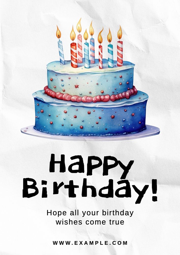 Happy birthday poster template