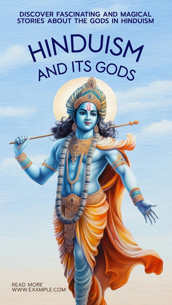 Hindu gods Facebook story template