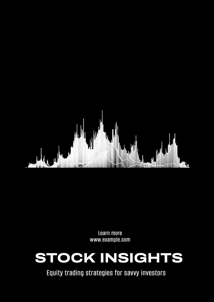 Stock market poster template