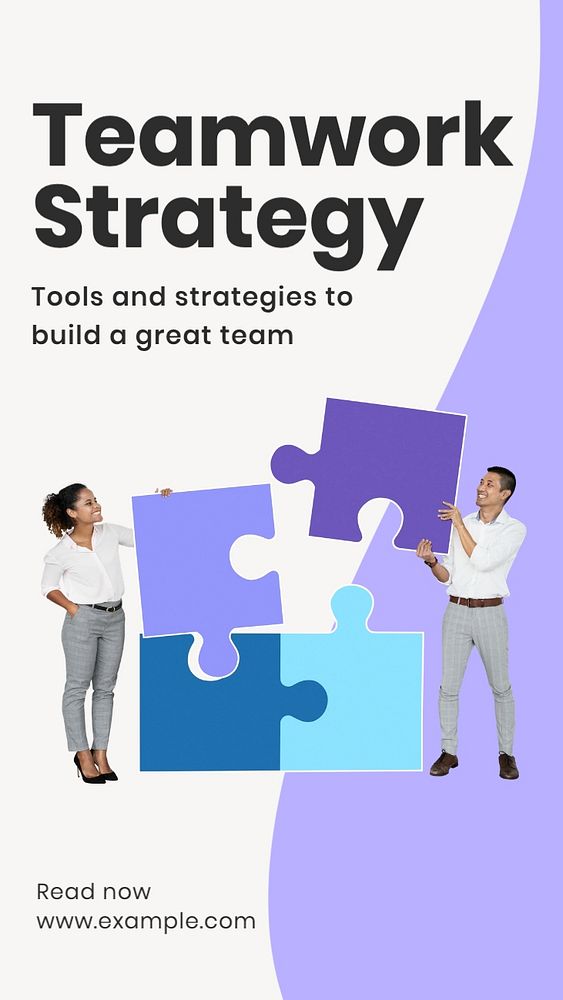 Teamwork strategy Facebook story template