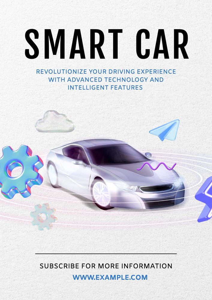 Smart car poster template