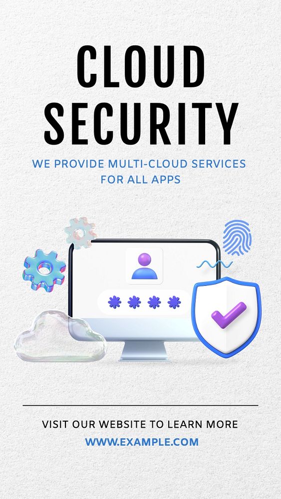 Cloud security Facebook story template