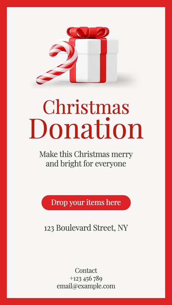 Christmas donation Facebook story template