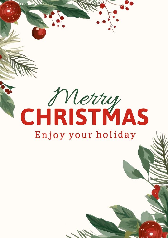 Merry Christmas poster template