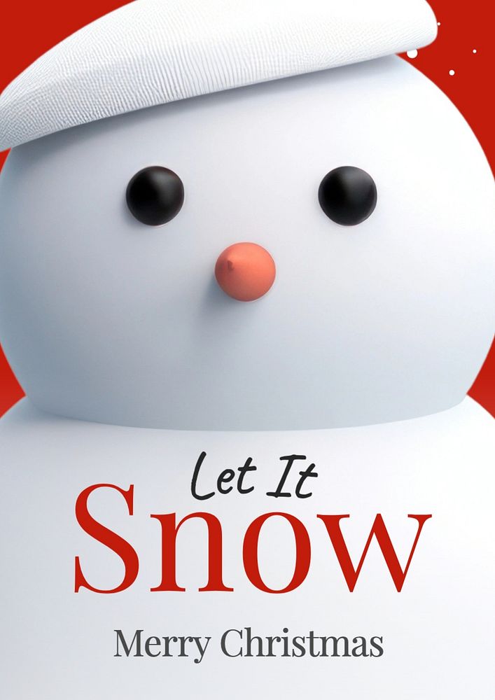 Let it snow poster template