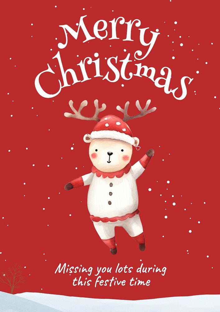 Merry Christmas poster template