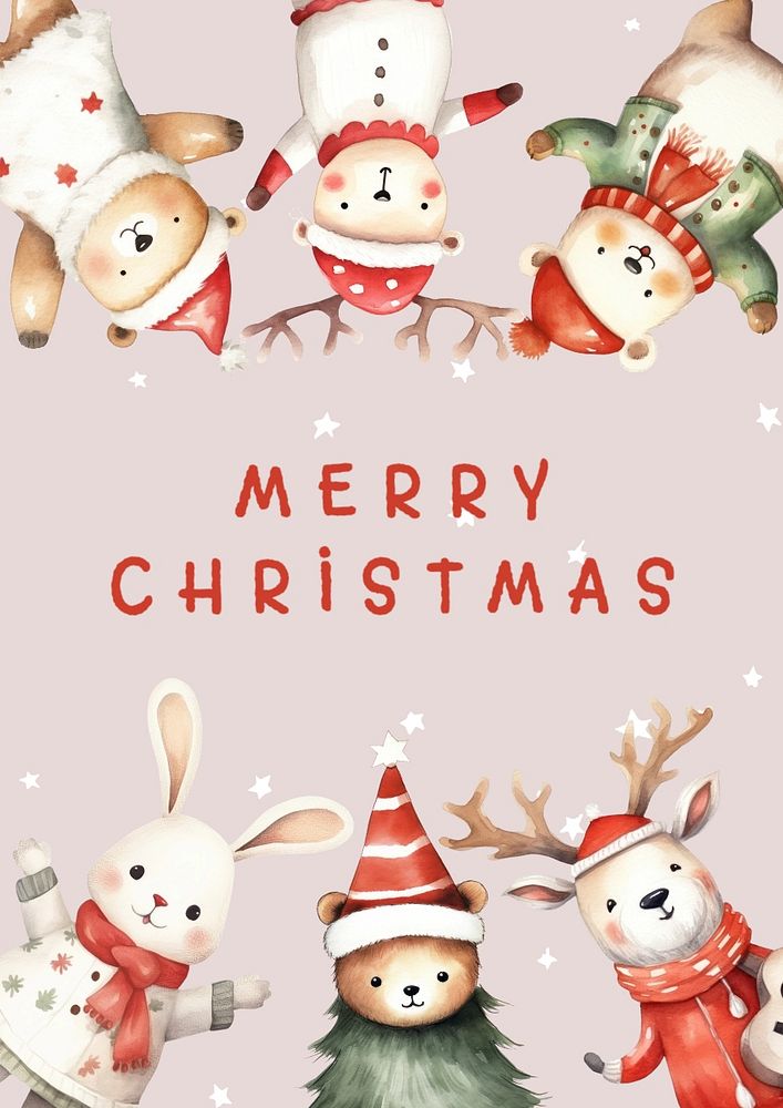 Merry Christmas poster template