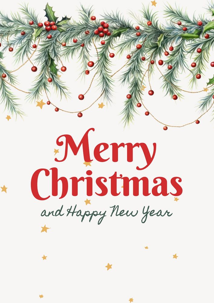 Merry Christmas poster template