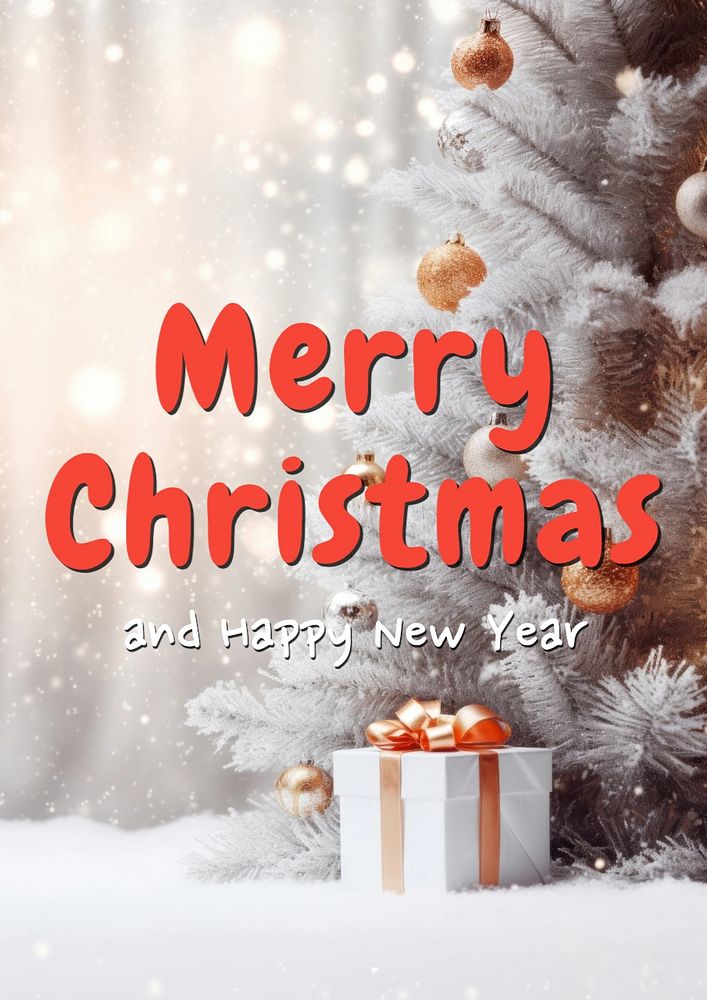 Merry Christmas poster template