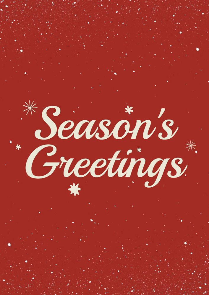 Seasons greetings poster template