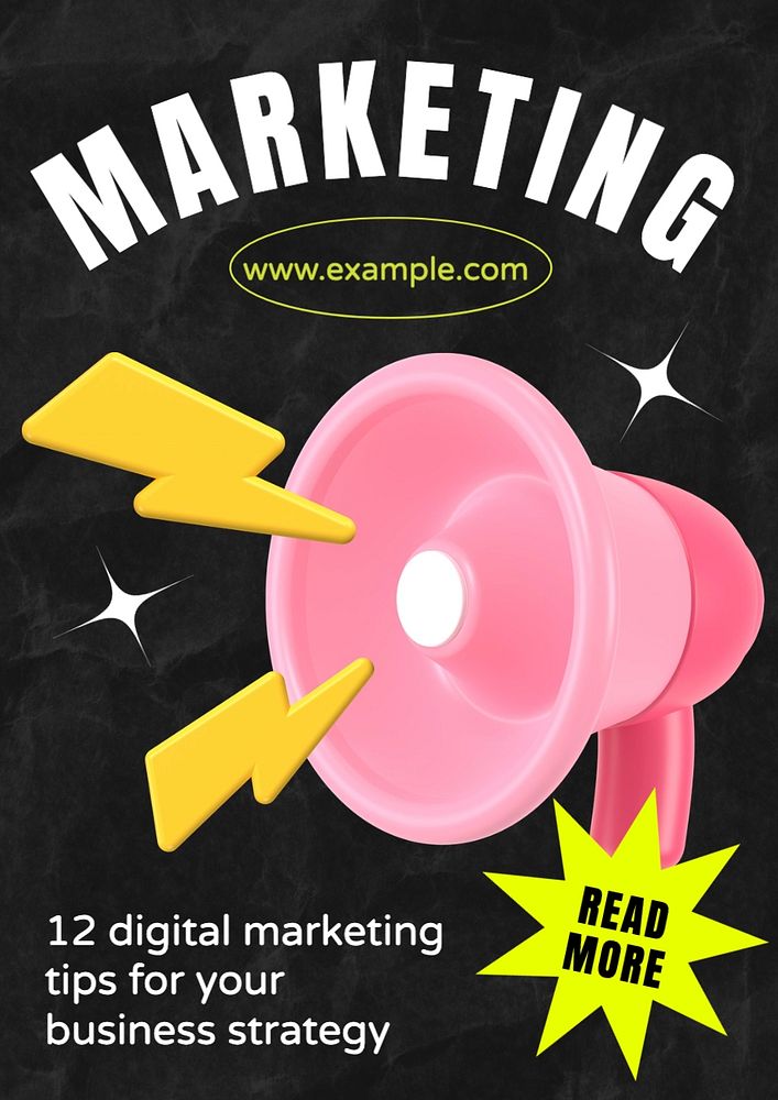 Digital marketing poster template