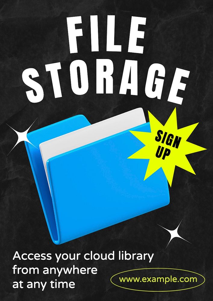 File storage poster template