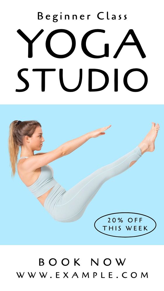 Yoga class advertisement Facebook story template