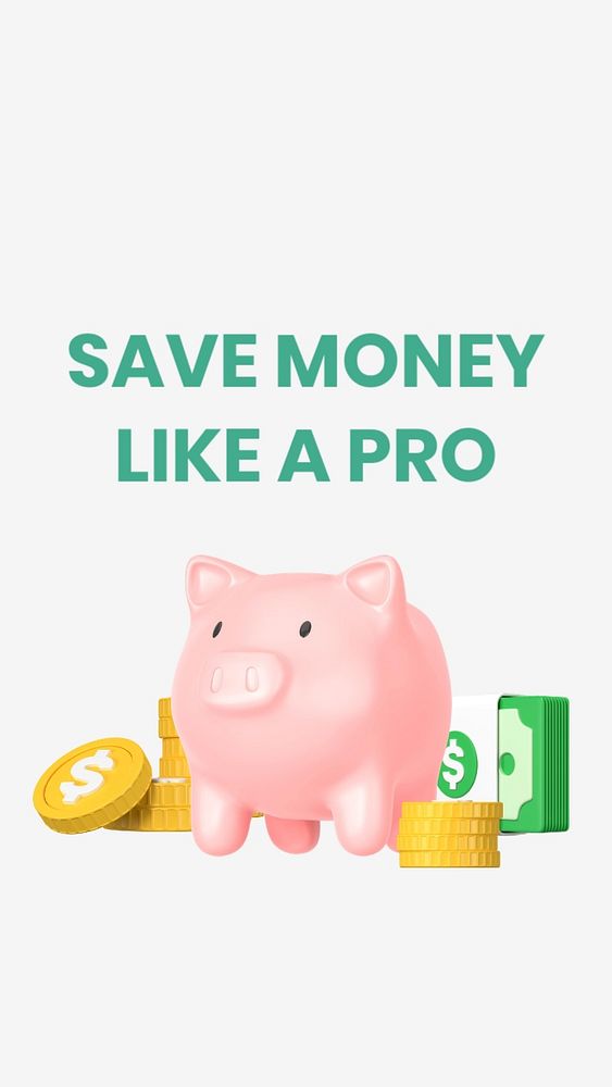 Save money Facebook story template