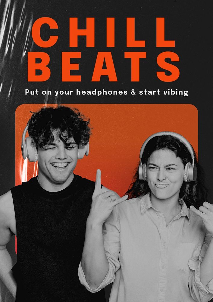 Chill beats poster template, entertainment