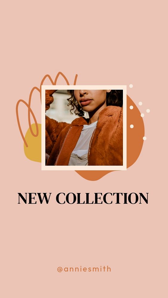 New arrivals Instagram story template, editable text on pastel design